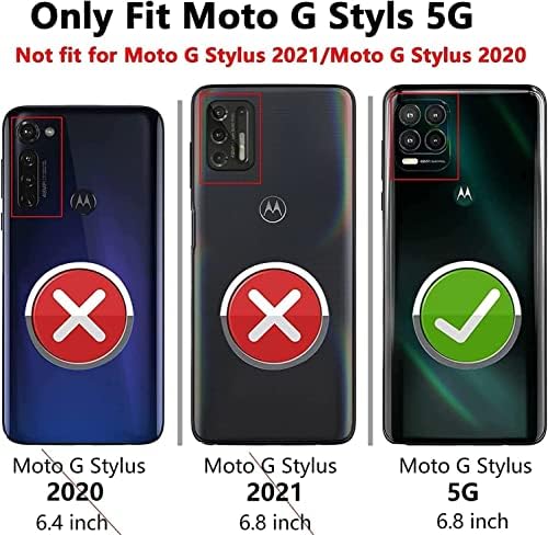 Akinik עבור Moto G Stylus 5G Case, Motorola g Stylus 5G עם סרט ננו-אטום פיצוץ [2 חבילה], כיתה צבאית כפולה
